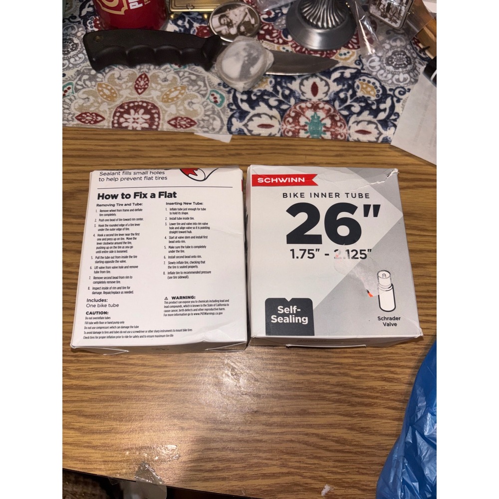 2 boxes Schwinn 26 x 1.75-2.125 Self-Sealing Bike Inner Tube Schrader